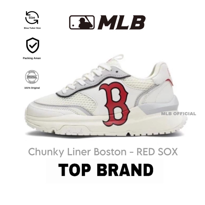 รองเท้าผ้าใบ Mlb Chunky Liner Boston Red Sox ของแท้