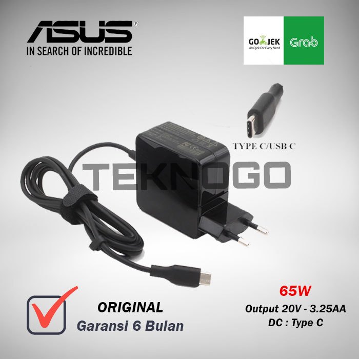 อะแดปเตอร์ ASUS ZENBOOK 14ux435 UX435E UX435EG USB Type C 65W 20V 3.25A