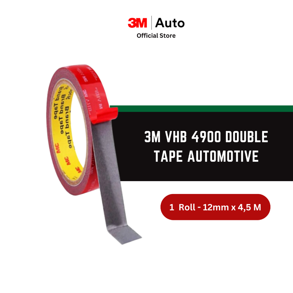 3M VHB Double Tape Automotive 4900 หนา 1.1 มม. ขนาด 12มม. x 4.5ม.