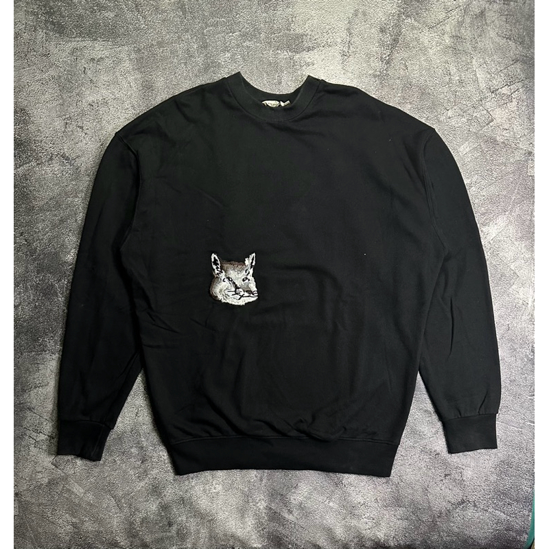 คอกลม Maison Kitsune Black