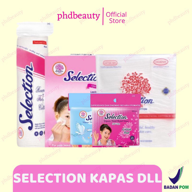 MEDISOFT SELECTION COTTON Facial Cotton Round Oval Round Ball Bud พิเศษกล่องบางหนาชั้น BPOM Cotton 3
