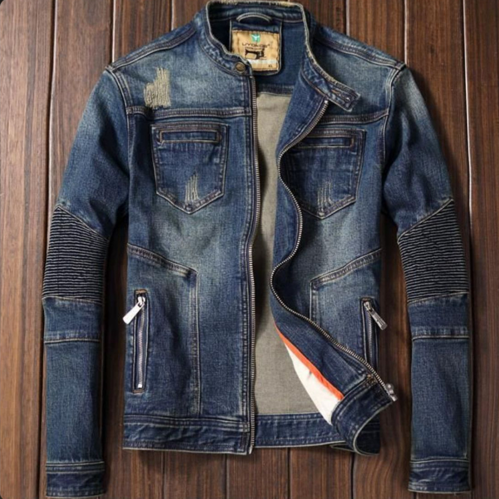 เสื้อแจ็คเก็ตยีนส์ผู้ชาย BIKERS DENIM TOURING MOTORAN ZIPER/ZPPER LIMITED EDITION