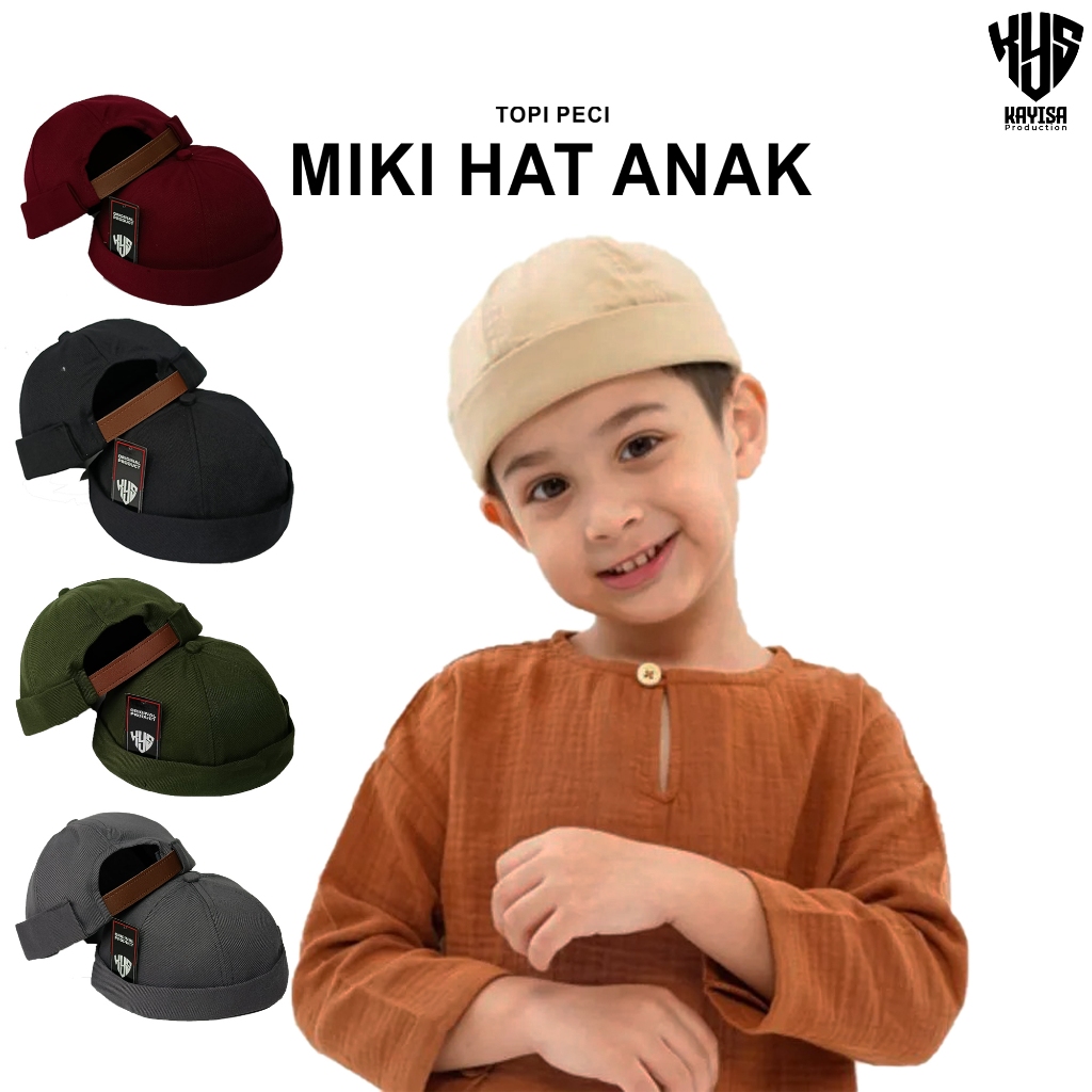 หมวกมิกิสําหรับเด็ก Peci/Miki ลาย Uas สําหรับเด็กผู้รับโครัน
