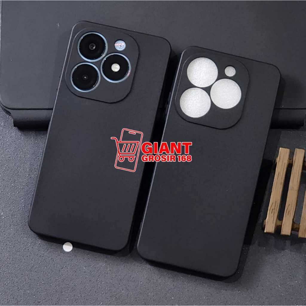 Itel P55 NFC Case Macaron Black Silicone Matte Black Itel P55 NFC