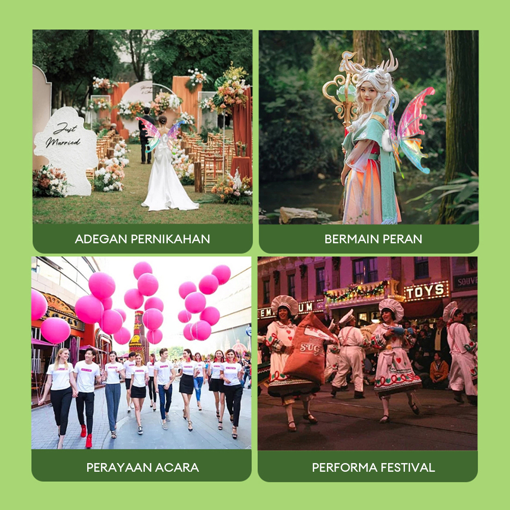 จัดส่งฟรี LED BUTTERFLY WINGS - CHILDRENS BUTTERFLY FAIRY WINGS COSTUME ELF FEATHER WINGS ของเล่น