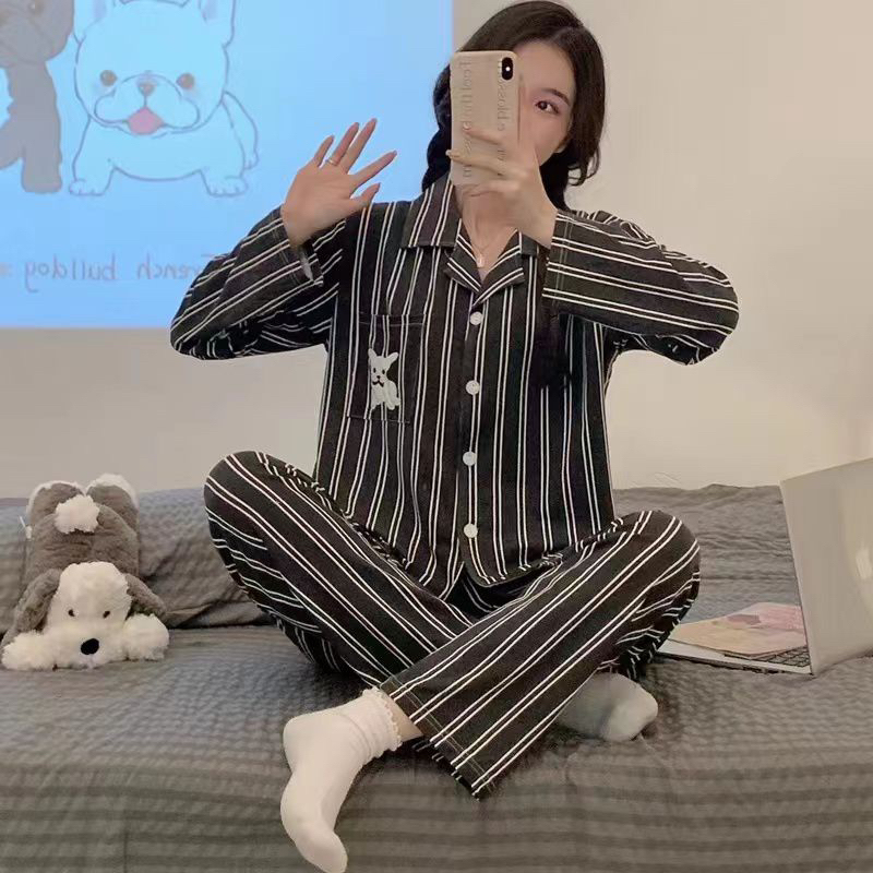 ชุดนอนนําเข้า ชุดนอนแขนยาว ชุดนอนเกาหลี Taehyung PP