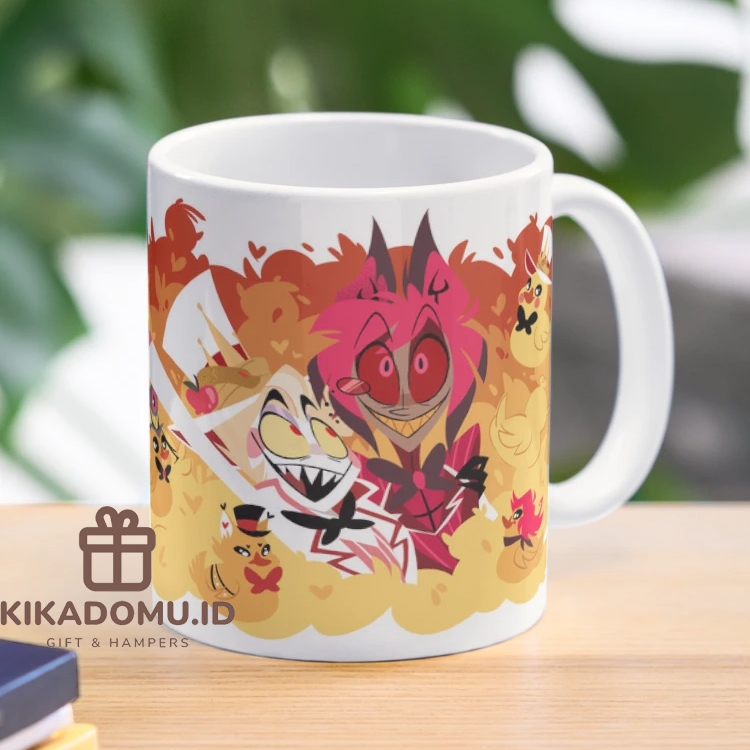 Lucifer Alastor duckies Coffee Hazbin Hotel Hasbin แก้วกาแฟ