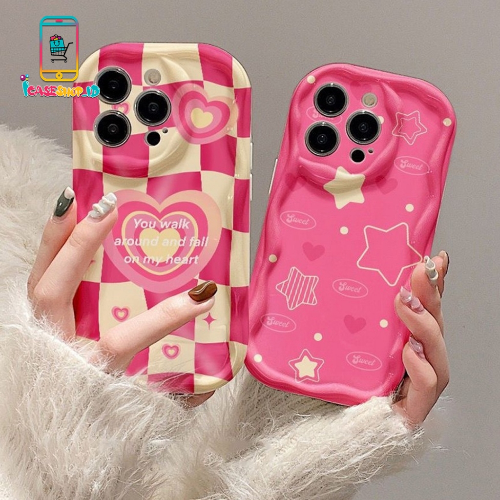 SS889 กรณี CASING MOTIF น่ารักสีชมพู SAMSUNG J2 PRIME A02S A03S A03 CORE 2021 A04 A04E AO4S A05 A05S