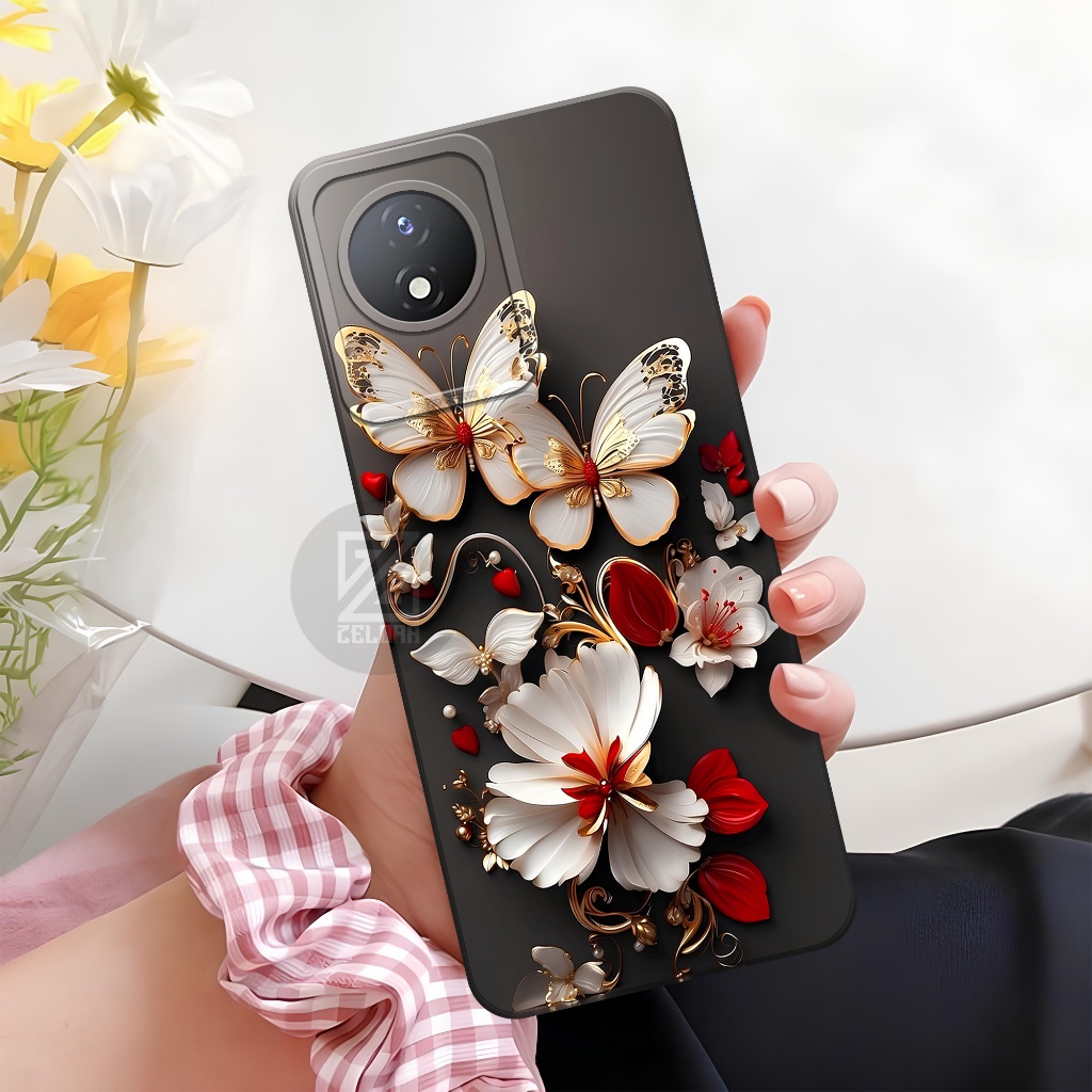 ล่าสุด VIVO Y02/Y02T กรณี Zelora แฟชั่นกรณีดอกไม้ Softcase VIVO VIVO Y02/Y02T 2023 Pro กล้องปลอก VIV