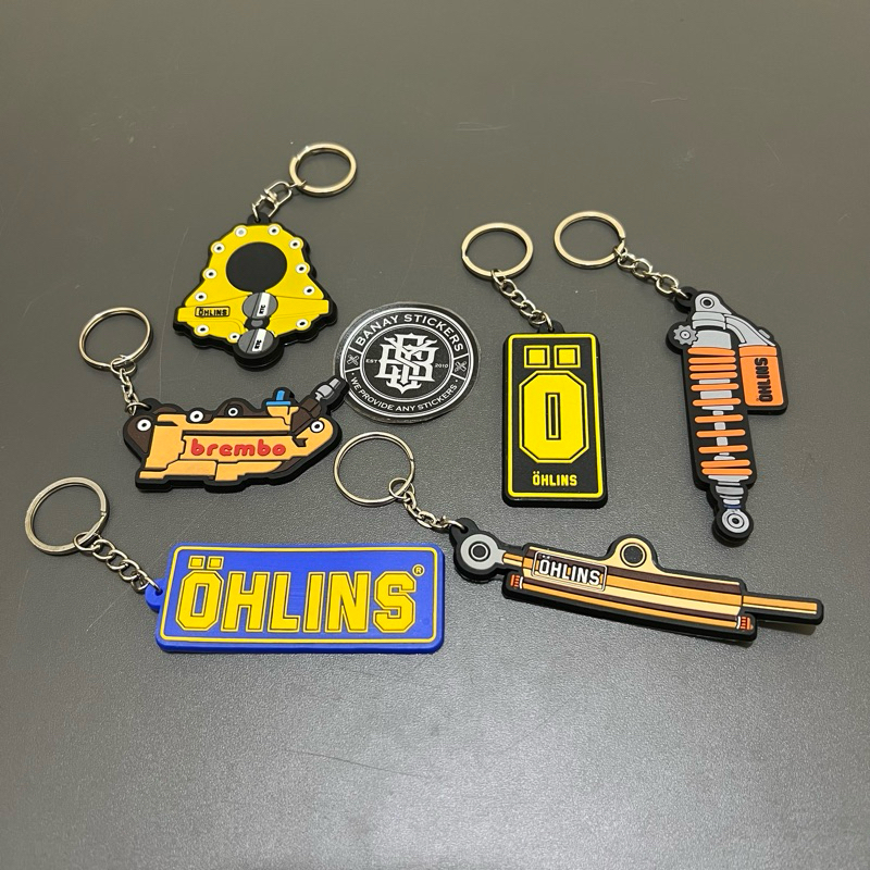GANTUNGAN Ohlins พวงกุญแจยางสําหรับรถจักรยานยนต์และรถยนต์
