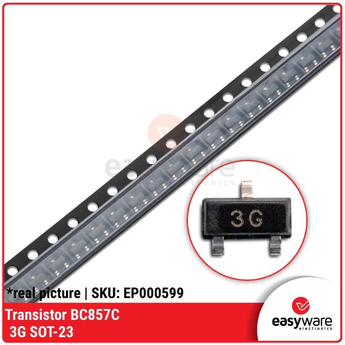 10x ทรานซิสเตอร์ Bipolar BJT BC857C 3G SOT-23 BC857 SOT23 BC 857 PNP ทรานซิสเตอร์