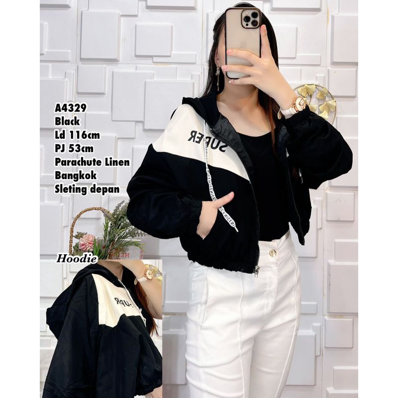 A4329 JK 7650 เสื้อแจ็คเก็ตมีฮู้ดนําเข้า 7650