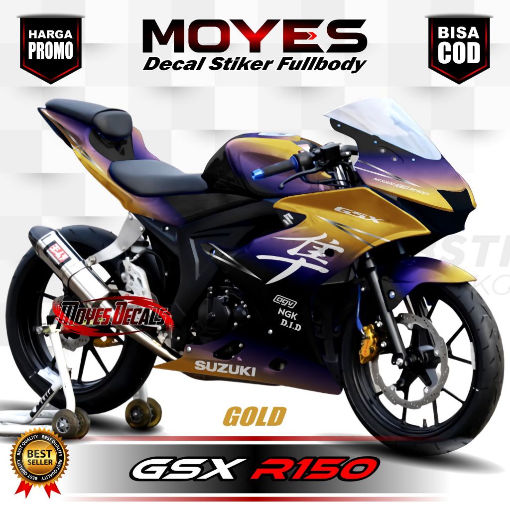 ใหม่ล่าสุดรูปลอก Gsx R150 Full Body สติกเกอร์ Gsx R150 Full Body Decal Gsx 150 Full Body Striping Gs