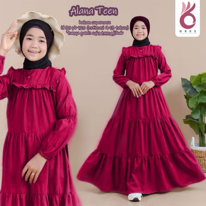 Alana Teen Gamis/ ABG Gamis / Gamis วัยรุ่น / Gamis สําหรับเด็ก / Ateffa Gamis / Muslimah Gamis / Ka