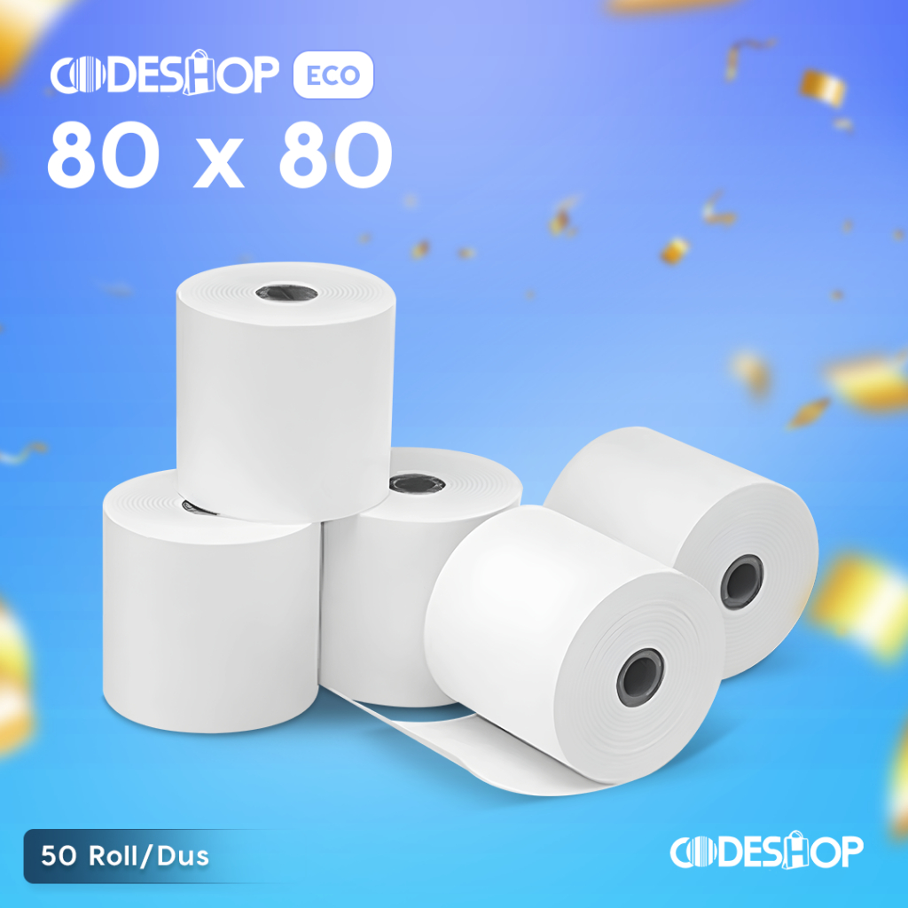 กระดาษเทอร์มอล ECO ขนาด 80x80 MM - 80MM - 80x80MM Codeshop