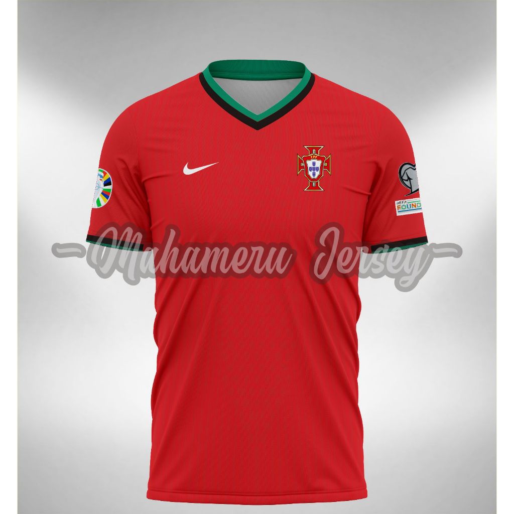 เสื้อกีฬาแขนสั้น ลายทีมชาติโปรตุเกส ยูโร 2024