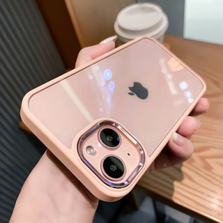 Luxury Metal Camera Lens Clear Phone Case for iPhone 11 12 13 14 15 Pro MAX Hard Case Transparent Shockproof Protection Back Cover