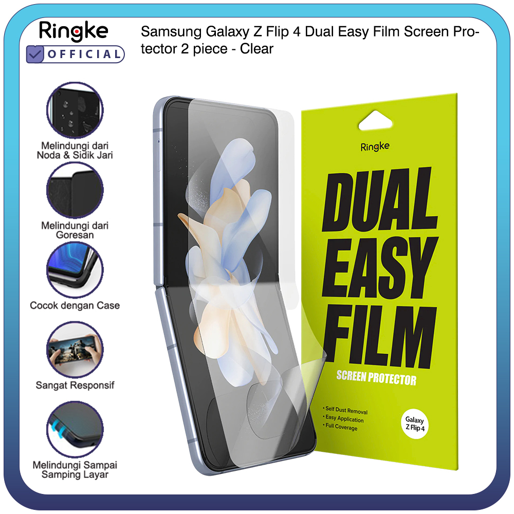 Ringke Galaxy Z Flip 4 Dual Easy Film Screen Protector Pack ป้องกันรอยขีดข่วน