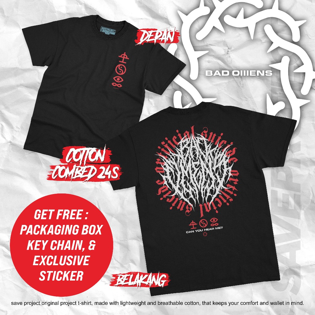 BAD OLENS SERIES เสื้อยืด/BAD OLENS BAND เสื้อยืด/UNISEX BAD OLENS BAND TEE/ออกแบบใหม่ BAD LENS BAND