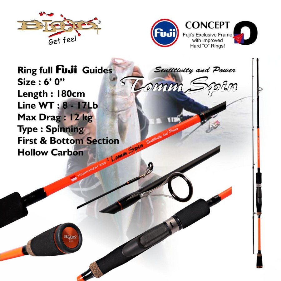 คันเบ็ด Essential Tomm Spin 180 ซม. Fuji Ring