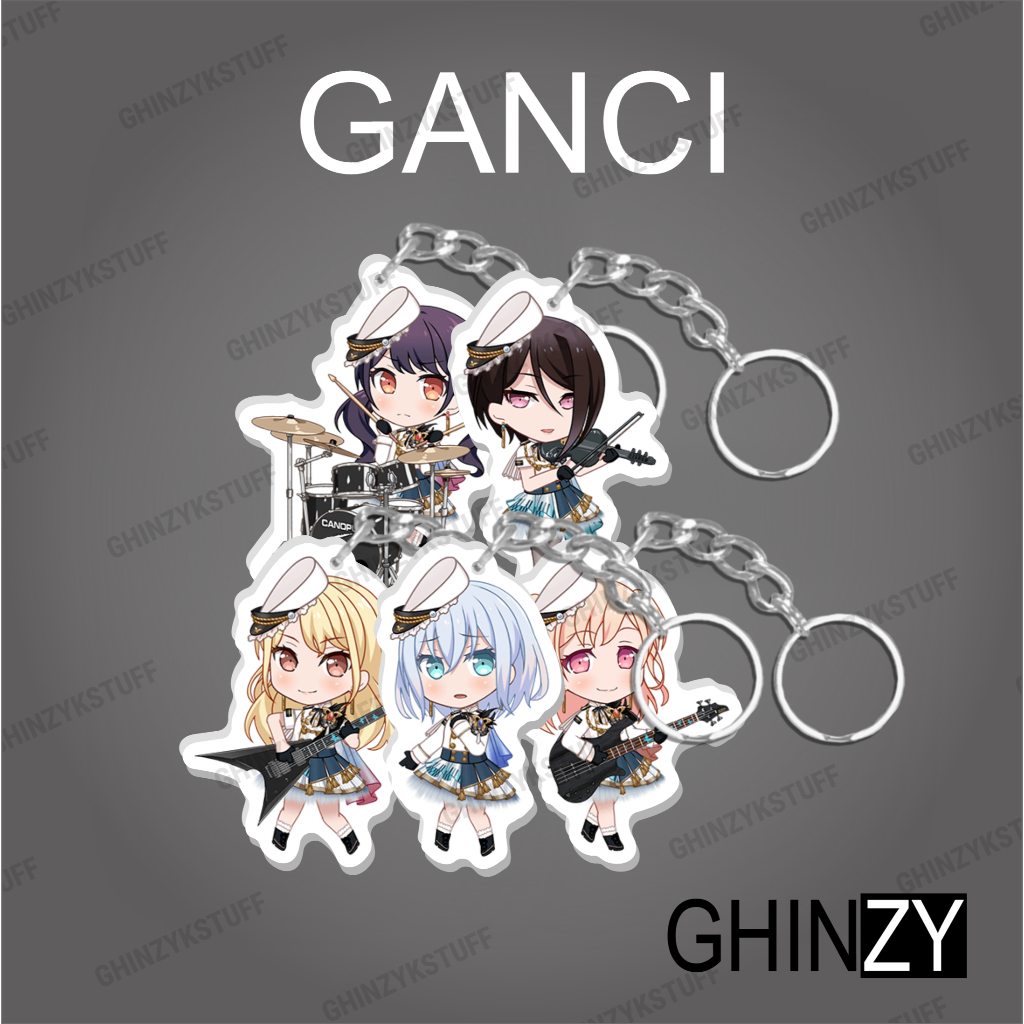 GANTUNGAN พวงกุญแจอนิเมะอะคริลิค Bang Dream Morphonica Series 1 Mashiro Nanami Ghinzykstuff