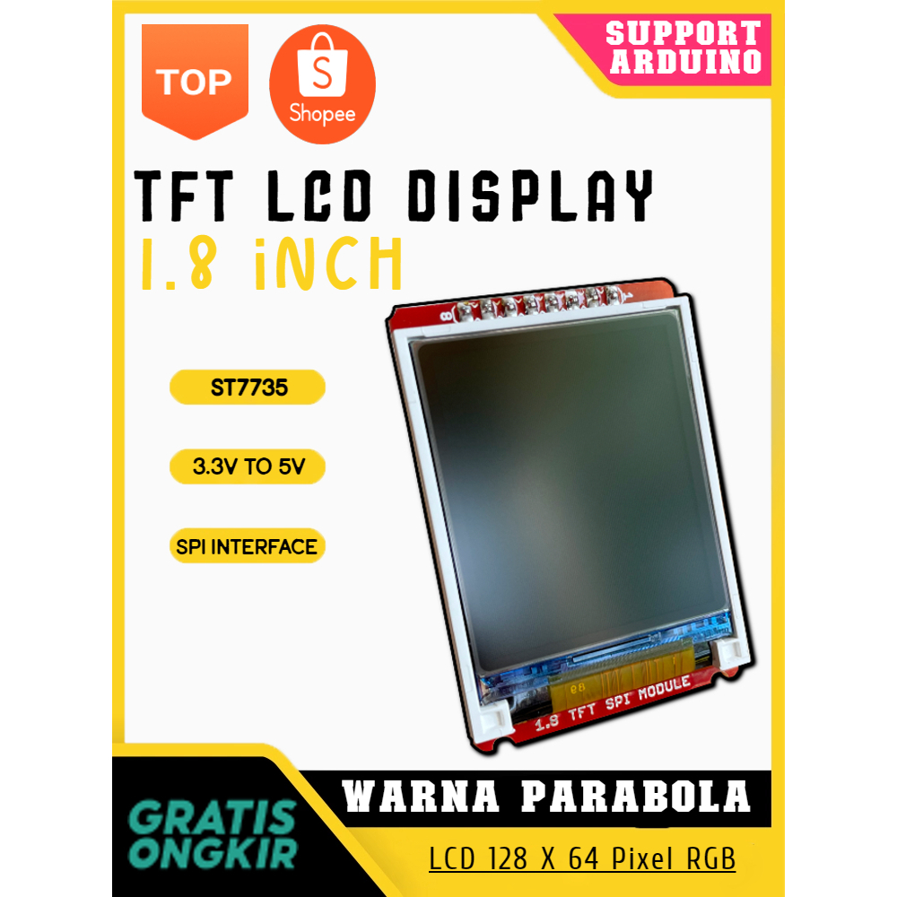 จอแสดงผล Lcd TFT 1.8 RGB SPI 128x160 PIXEL ARDUINO Raspberry ESR GM328