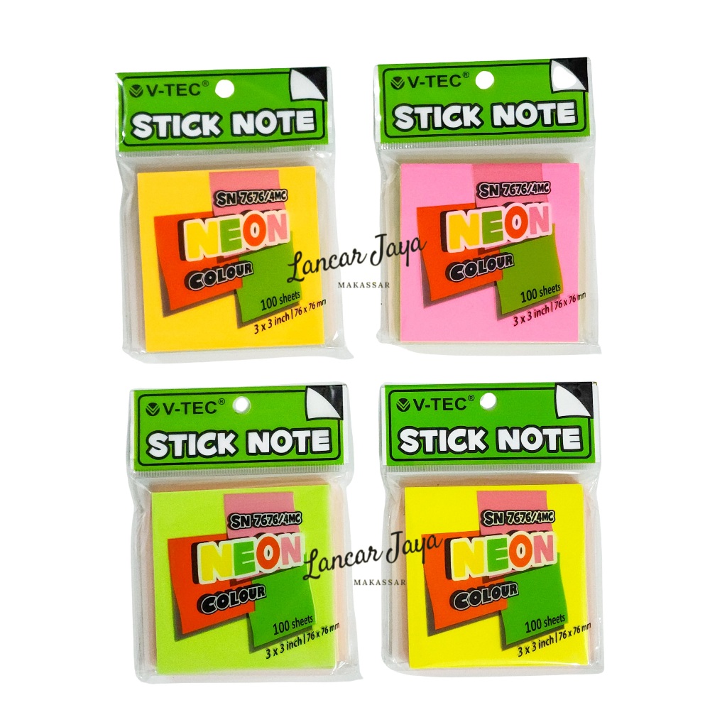 VTEC Memo Stick V-TEC Sticky Note Paper Memo Stick Note SN 7676/4MC