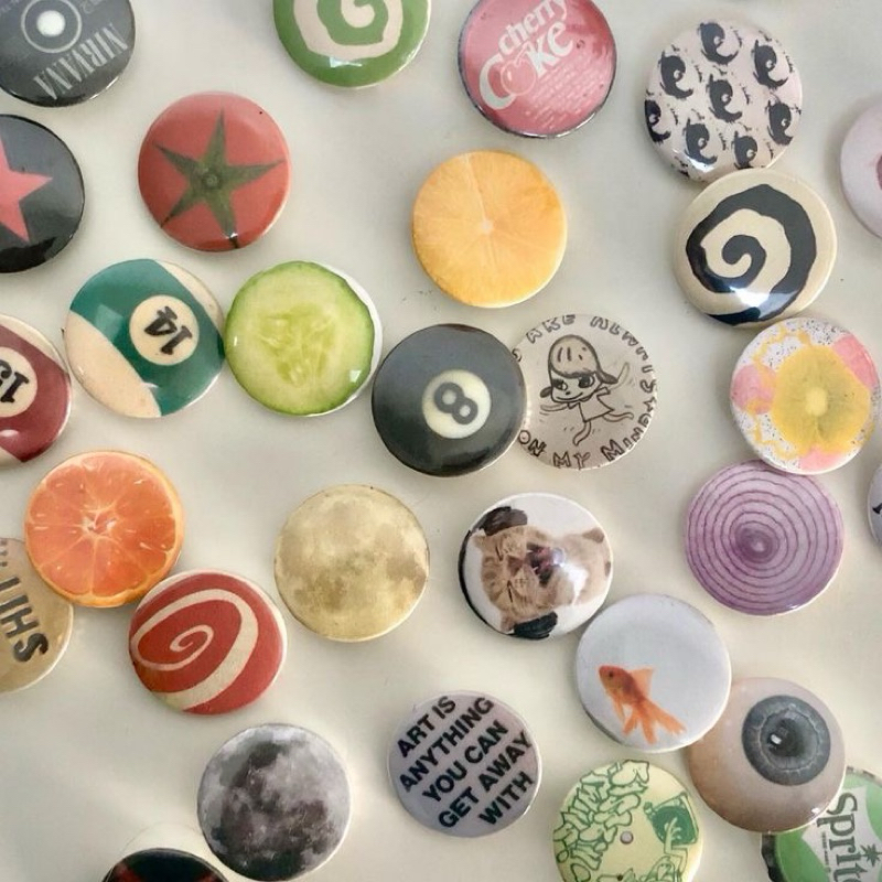 ปุ่มพิน Y2k | Y2k ความงามย้อนยุควินเทจ 2000s 8 หมุดบอลความงาม