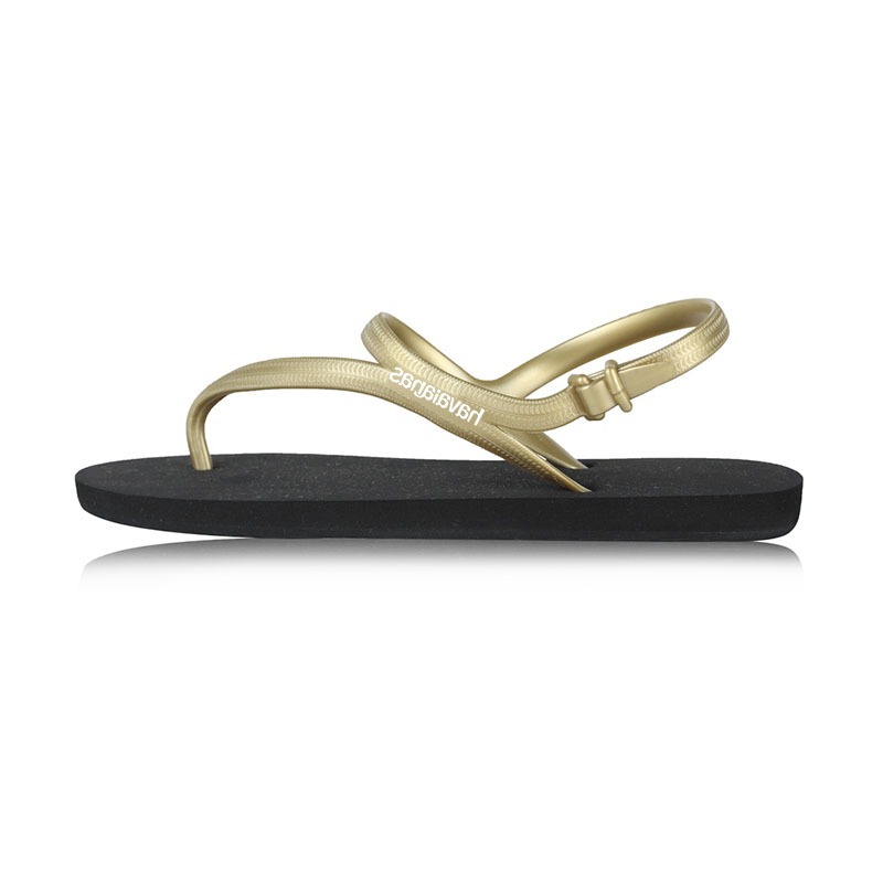 Hitam MERAH Havaianas Flip Flops Women Comfort Fashion PVC Brazilian Style Black Red Adjustable Strap Waterproof Odorless Casual Official size 36-40