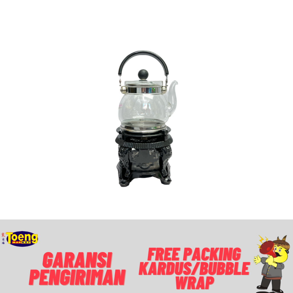 TEA POT + เครื่องทําความร้อน C0033/C1142 GZ / กาน้ําชา + เครื่องทําความร้อน