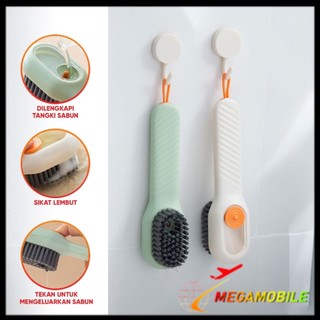 MM - Sikat Sepatu Multifungsi Dengan Lubang Detergen Sikat Sabun Otomatis 2in1 Bulu Lembut Sikat Premium Pembersih Sendal Sepatu Baju Lantai Kamar Mandi Serbaguna Shoes Brush