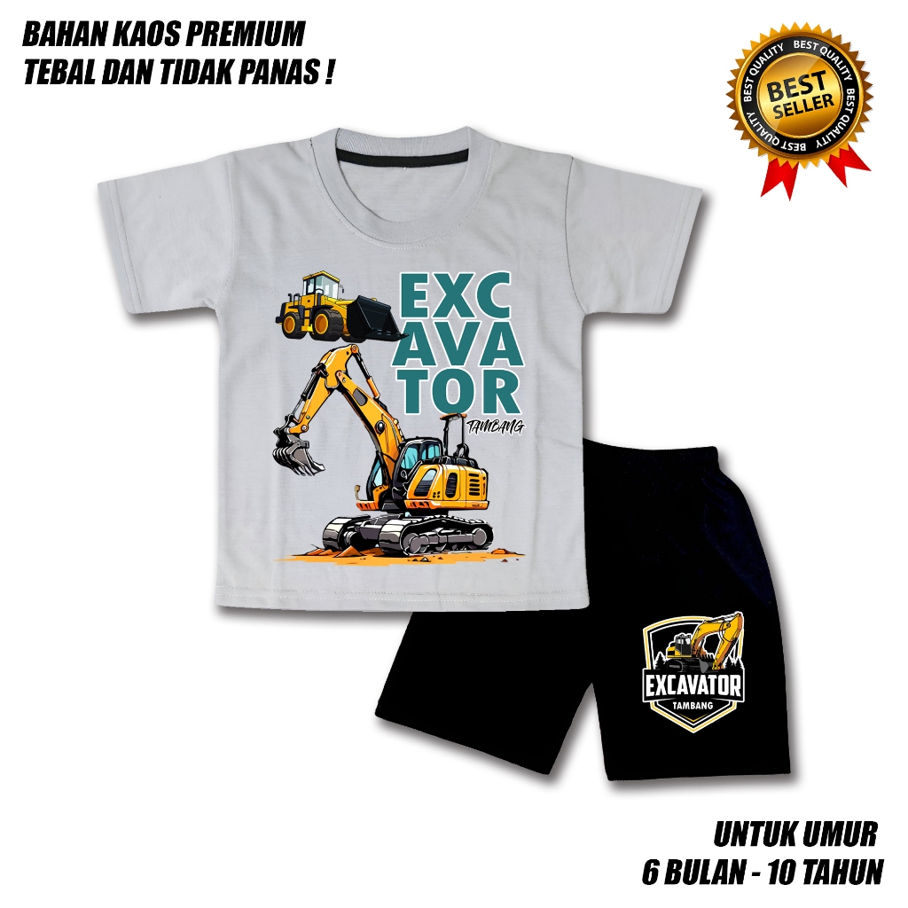 BOYS AND GIRLS SUITS EXCAVATOR MINING SUITS กางเกงสีดํา PREMIUM MATERIAL / BOYS SUITS AGED 0-10 ปี / BOYS SUITS