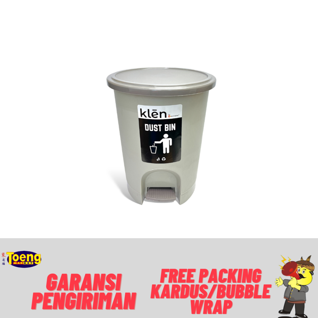 DUSTBIN ROUND 13.5L KLEN D102.TIDU/6P TP / กล่องรางน้ํา