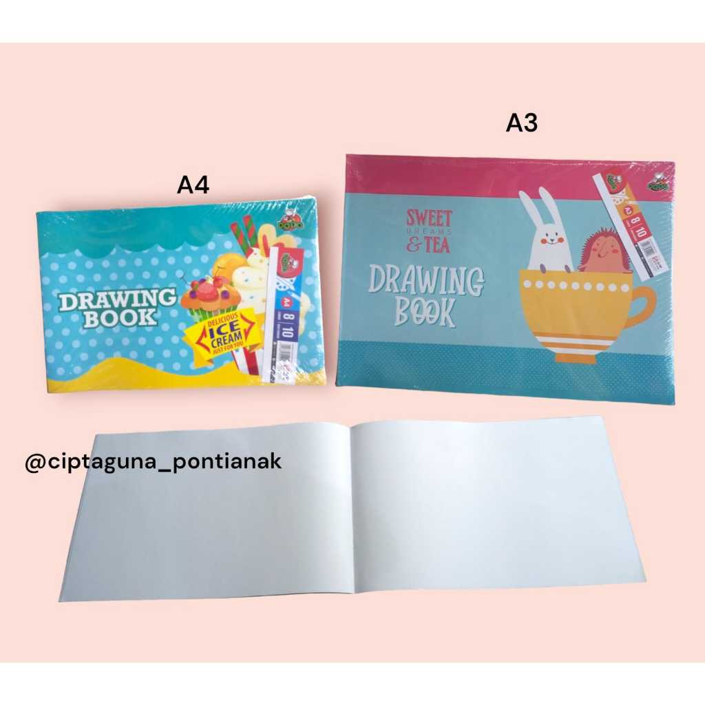 DODO A4 & A3 DRAWING BOOK / DRAWING BOOK CONTENTS 8 แผ่น - - - -