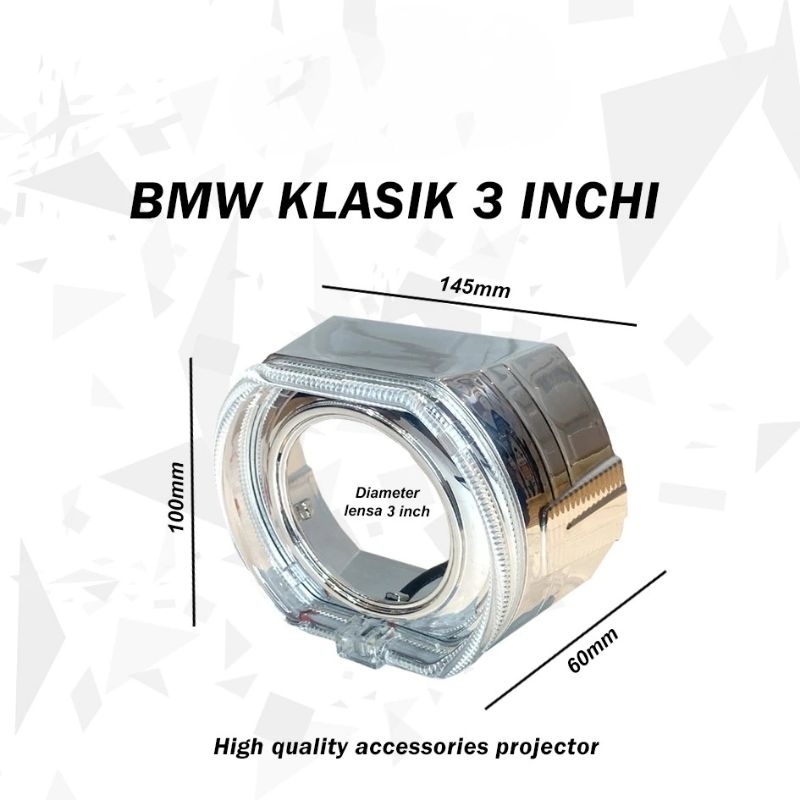 โปรเจ็กเตอร์คลาสสิก BMW 3.0 นิ้ว Shroud ขนาดมาตรฐานและมินิ รูปที่ 7
