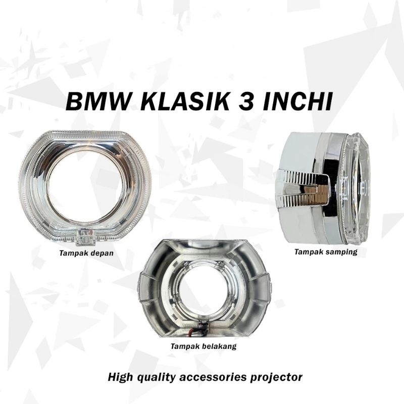 โปรเจ็กเตอร์คลาสสิก BMW 3.0 นิ้ว Shroud ขนาดมาตรฐานและมินิ รูปที่ 8