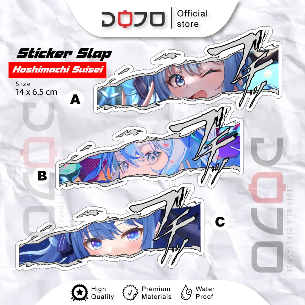 ไวนิลอะนิเมะ Vtuber Hoshimachi Suisei Hololive สติ๊กเกอร์คําเตือน JDM ตบตาเหมาะสําหรับรถจักรยานยนต์ รถยนต์ และอื่นๆ