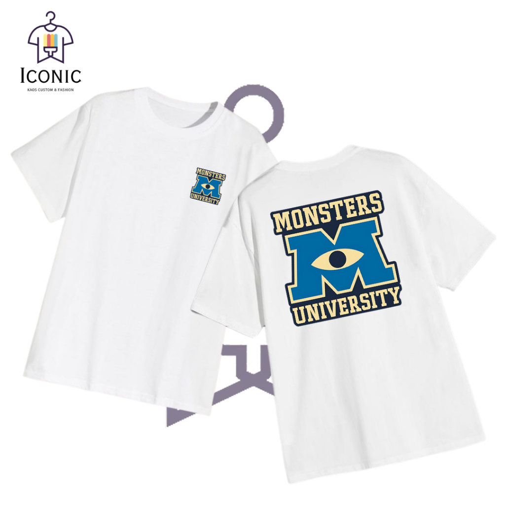 Monster UNIVERSITY เสื้อยืดพิมพ์ลายสกรีนผู้หญิงสําหรับผู้ชาย