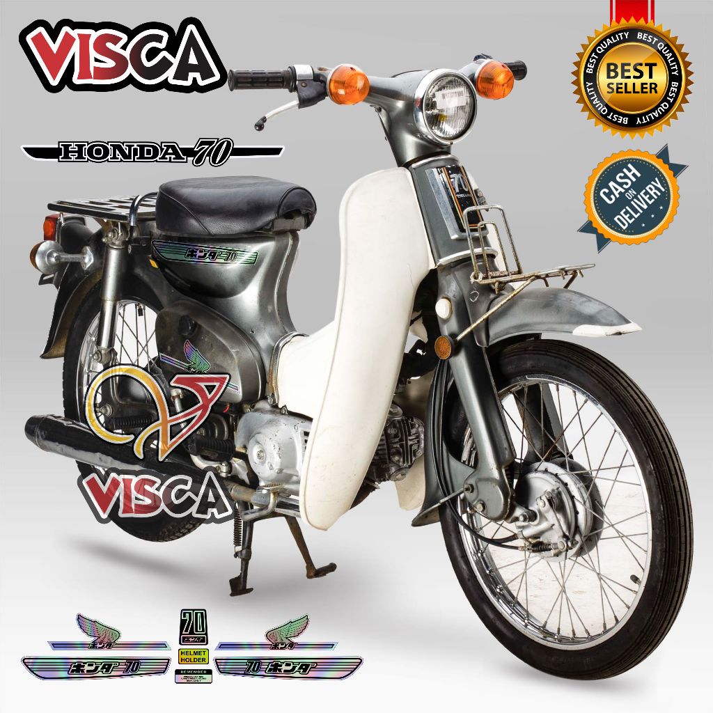 สติ๊กเกอร์แถบ Honda C70 HOLOGRAM Variation C70 GANK สติ๊กเกอร์