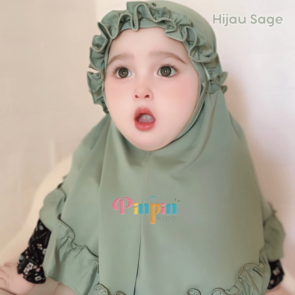 Pinpin Kids - RAINA Kriwl Baby Hijab 0-3 YEARS / Baby Hijab / Girls Headscarf