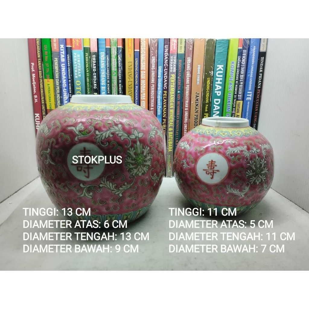 ONE PAIR: MINI BILI NYONYA VASE, ANCIENT เครื่องเซรามิกจีนเก่า