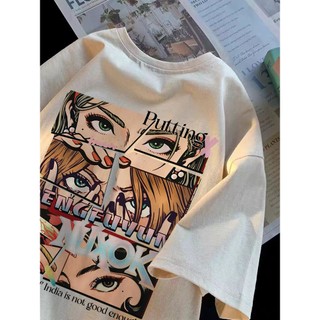 Forteid T-Shirt Short Sleeve Baju Kaos Oversize Baju |Korean Women's T-Shirt Atasan Wanita Terbaru (Cetak  Merek trendi) Cotton Tops T-Shirt/Women's Funny T-Shirt