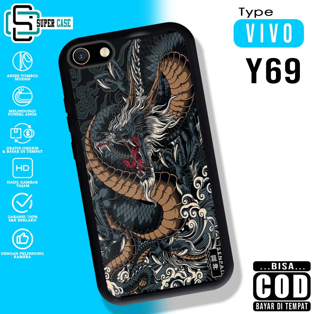เคส VIVO Y69 SuperCase Motif [ NGA ] เคสมือถือกระจกเคลือบเงาแบบกําหนดเอง Softcase กระจกเคลือบเงา CAN