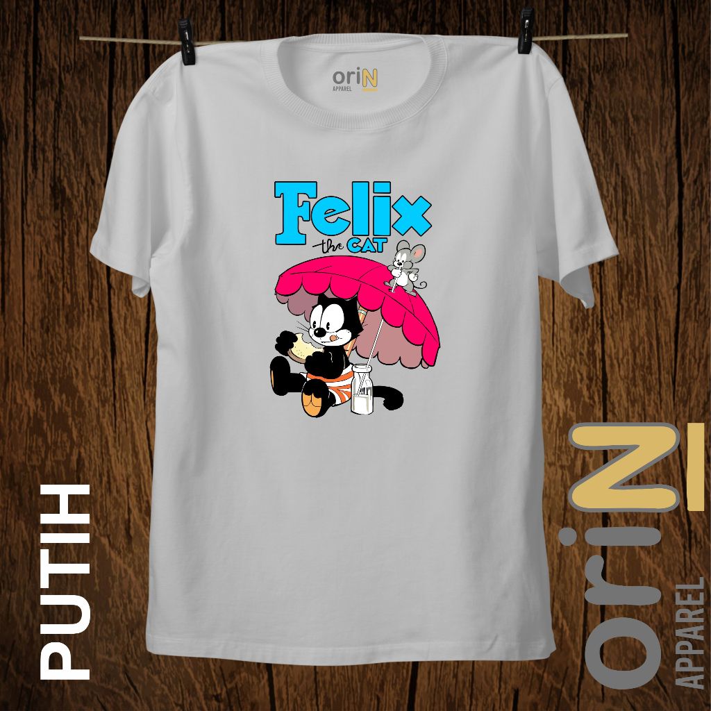 เสื้อยืด Felix The Cat Distro cotton combed 30s