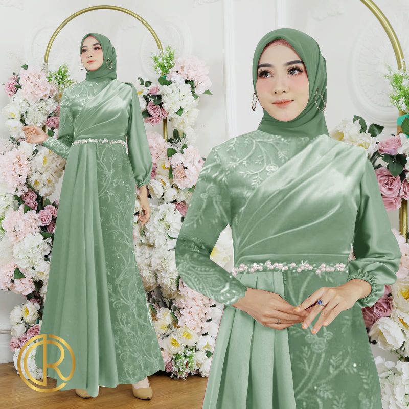 Mawar Gnc Beautiful Rose กระเบื้องชุด/แฟชั่นมุสลิม/ชุดแต่งงาน/ lebaran gamis