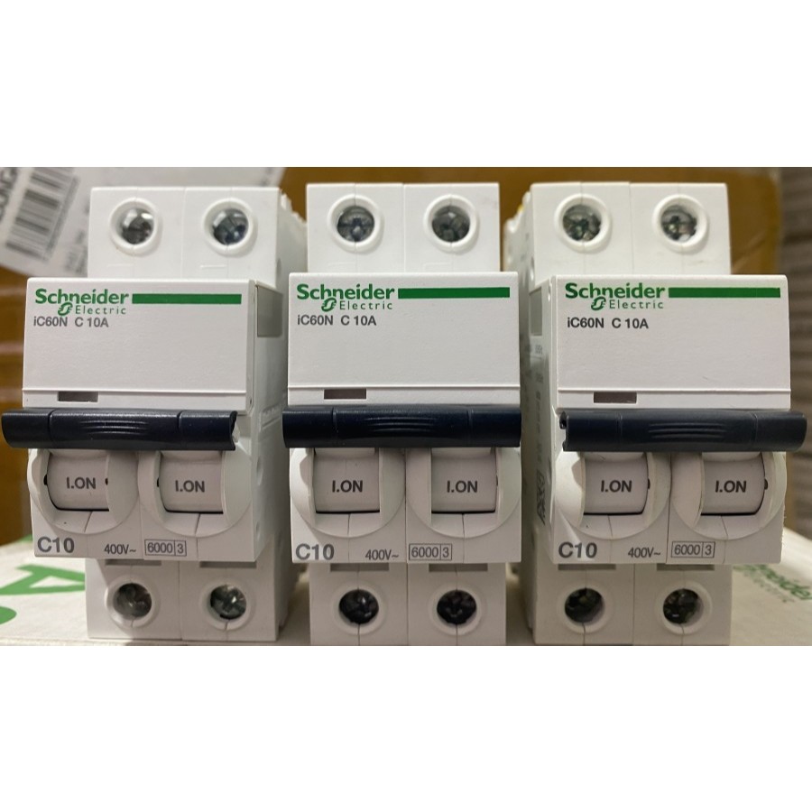 MCB SCHNEIDER IC60N 2P 10A 2phase 6kA A9F74210 MINIATURE CIRCUIT BREAKER 2 ขั้ว 2 เฟส 2 P