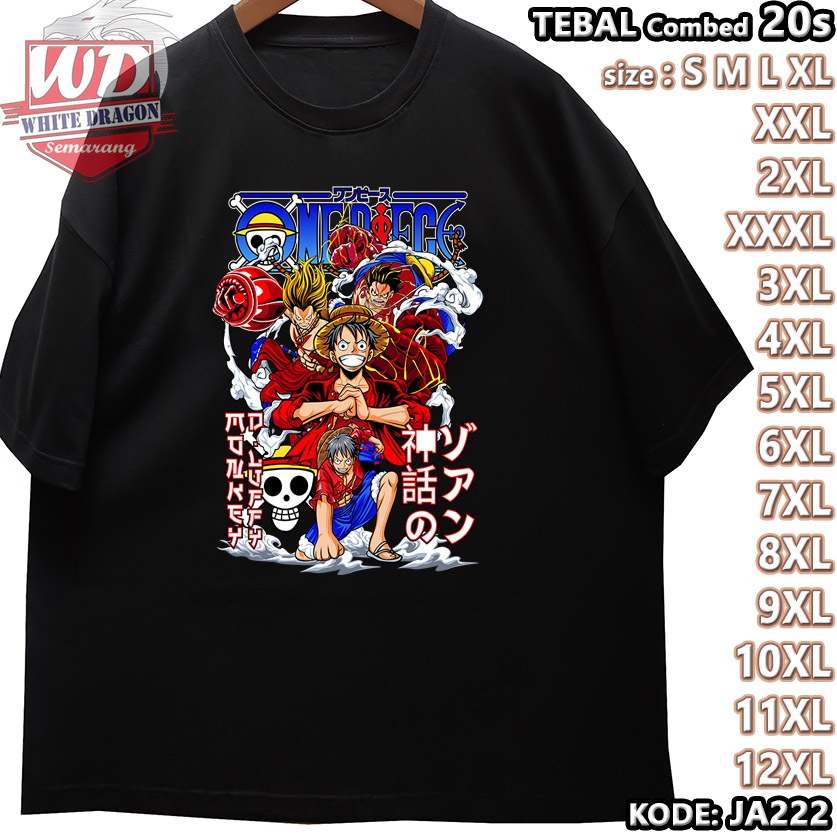 ONE PIECE เสื้อยืดขนาดใหญ่รหัส JA222 JUMBO 2XL 3XL 4XL 5XL 6XL 7XL 8XL 9XL 10XL 11XL 12XL