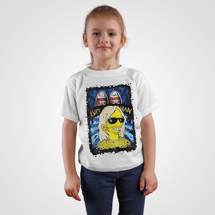 Kurt Cobain Simpson Band เสื้อยืดเด็ก& 39;s เสื้อผ้า