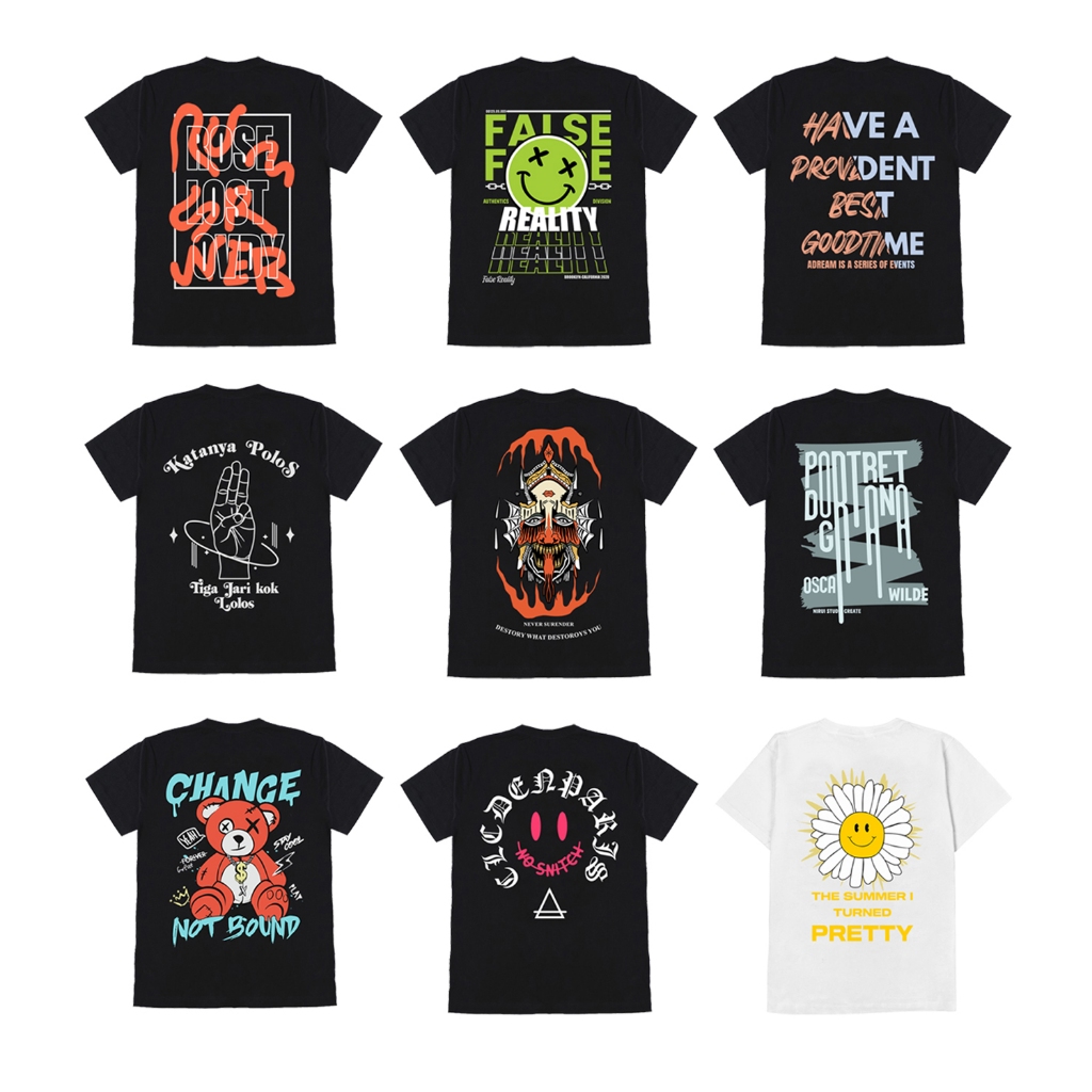 Distro T-shirts for Adult Men, Mens T-shirts with Dark Images