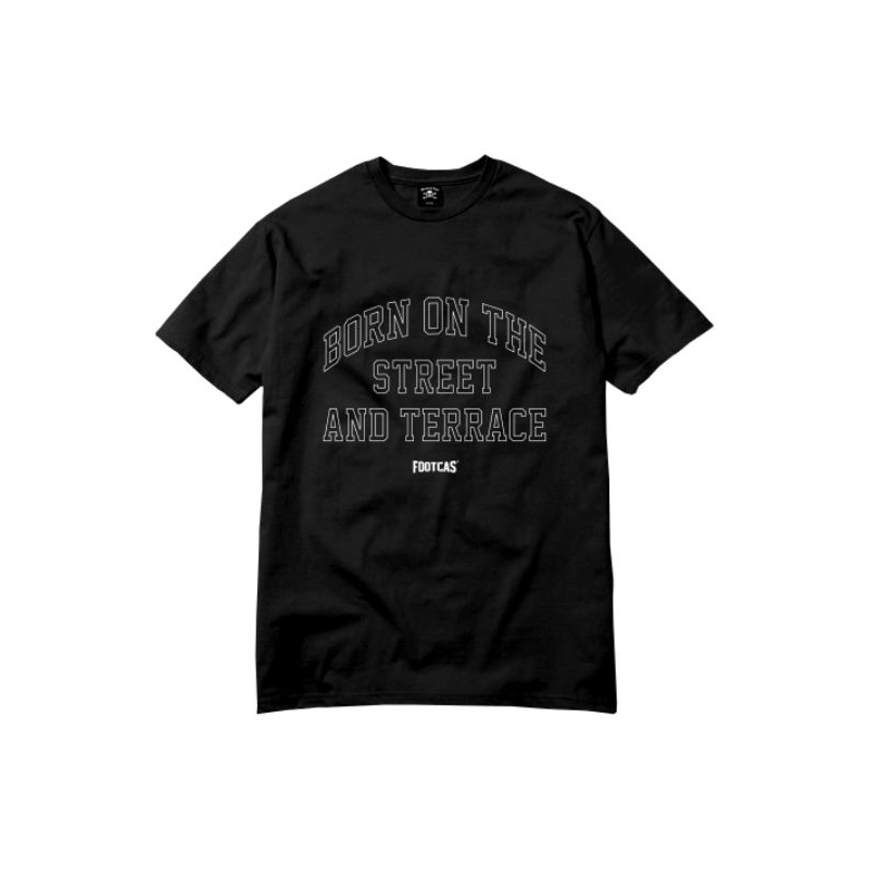 เสื้อยืด Born On The Street And Traces - สีขาวไลน์